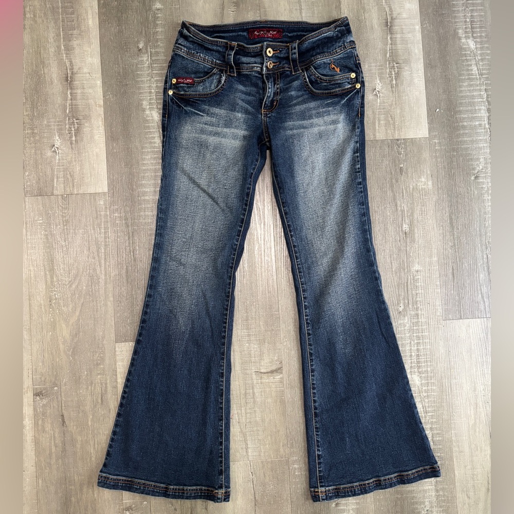 Baby Phat Dark Blue Flare Jeans Size 9